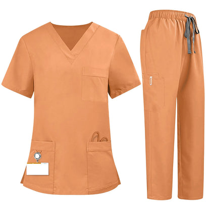 Women's Plus Size Comfort Scrub Set