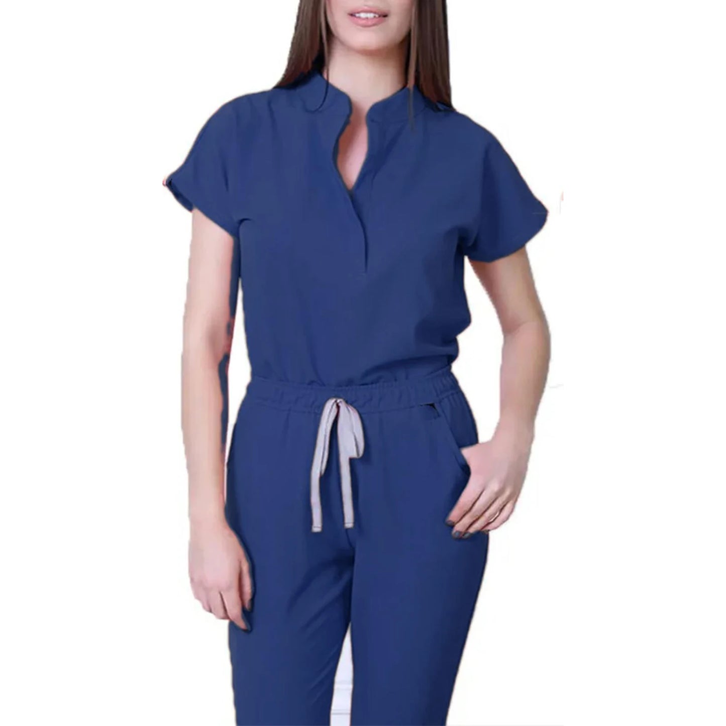 Women's Comfortable Loose V-Neck Scrub Set