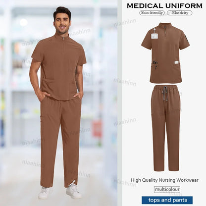 Men's Multi-Functional V-Neck Scrub Set