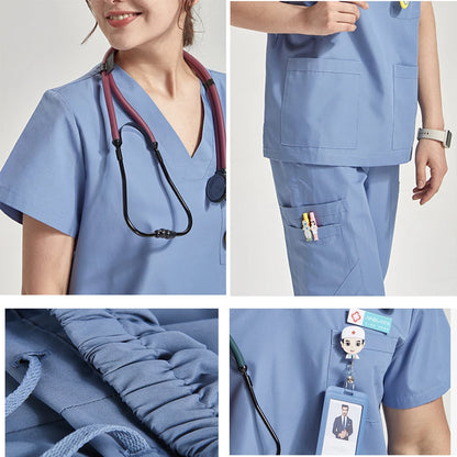 Classic Unisex V-Neck Scrub Set