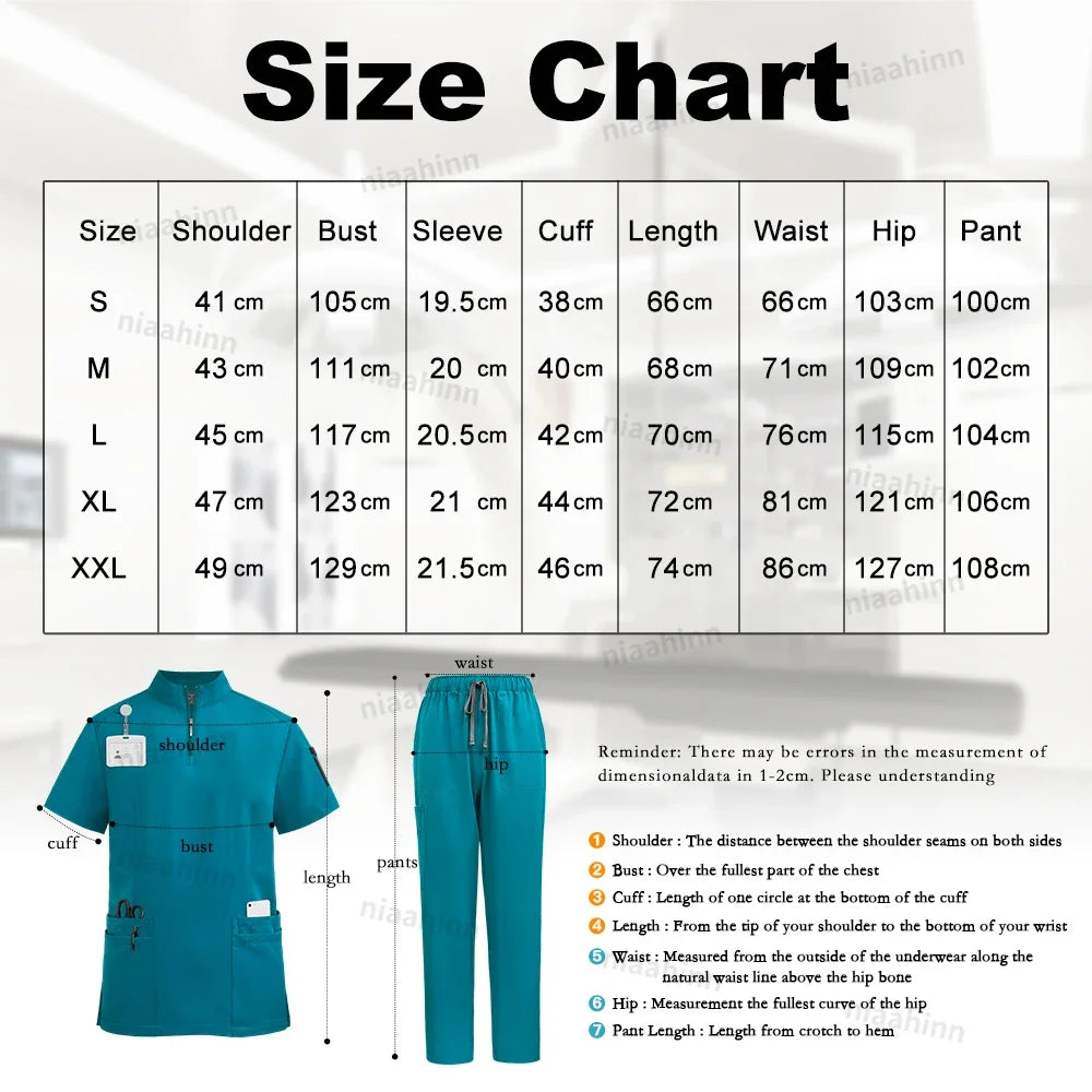 Men's Multi-Functional V-Neck Scrub Set