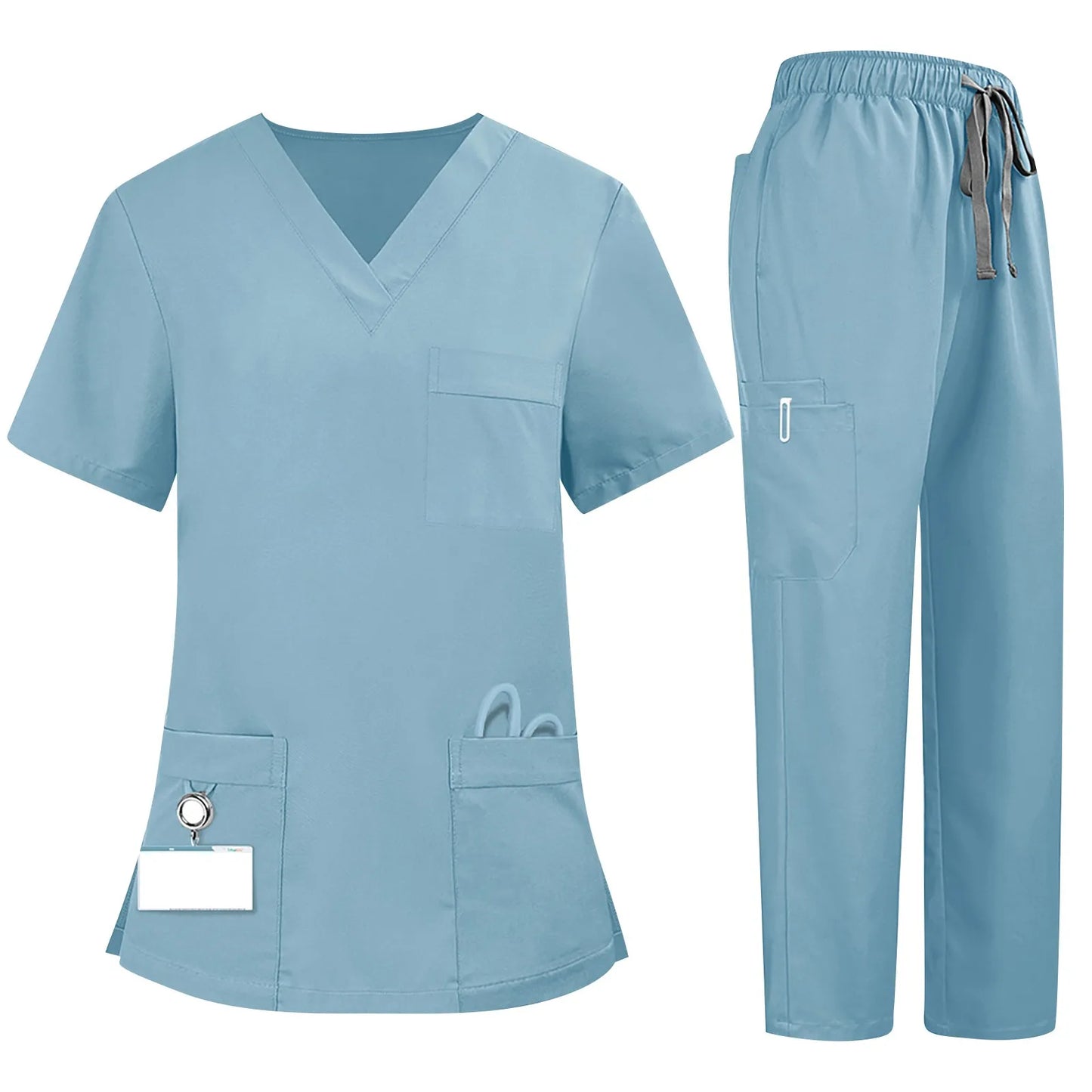 Women's Plus Size Comfort Scrub Set