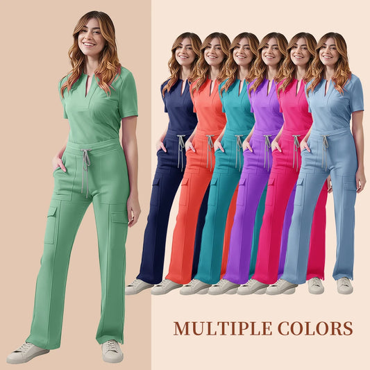 Women's Casual Jersey Scrub Set 2-Piece
