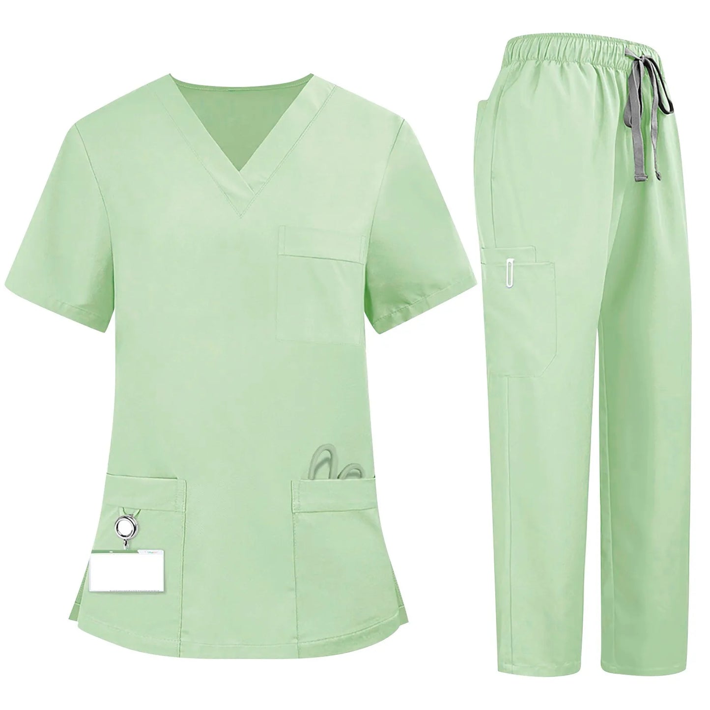 Women's Plus Size Comfort Scrub Set