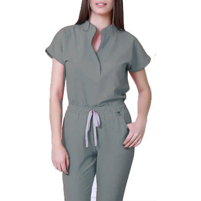 Women's Comfortable Loose V-Neck Scrub Set