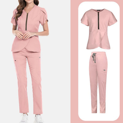 Women's Comfortable Casual V-Neck Scrub Set