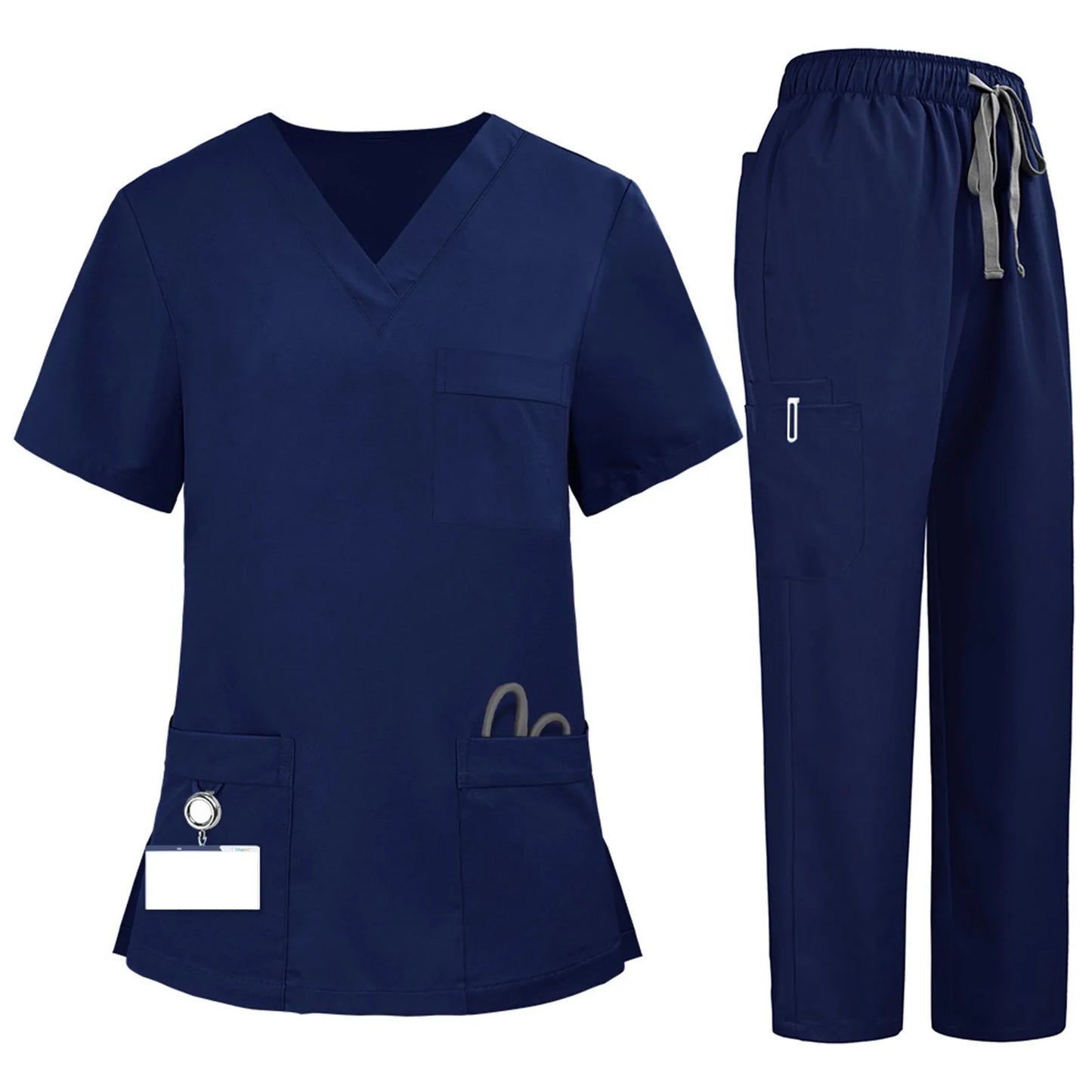 Women's Plus Size Comfort Scrub Set
