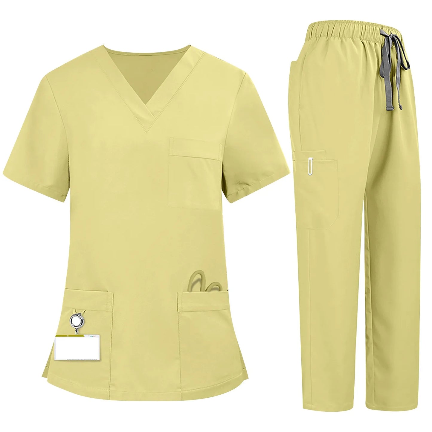 Women's Plus Size Comfort Scrub Set