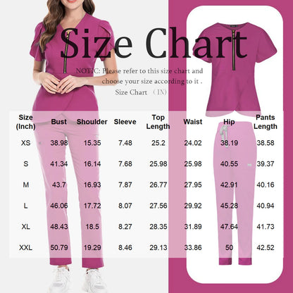 Women's Comfortable Casual V-Neck Scrub Set