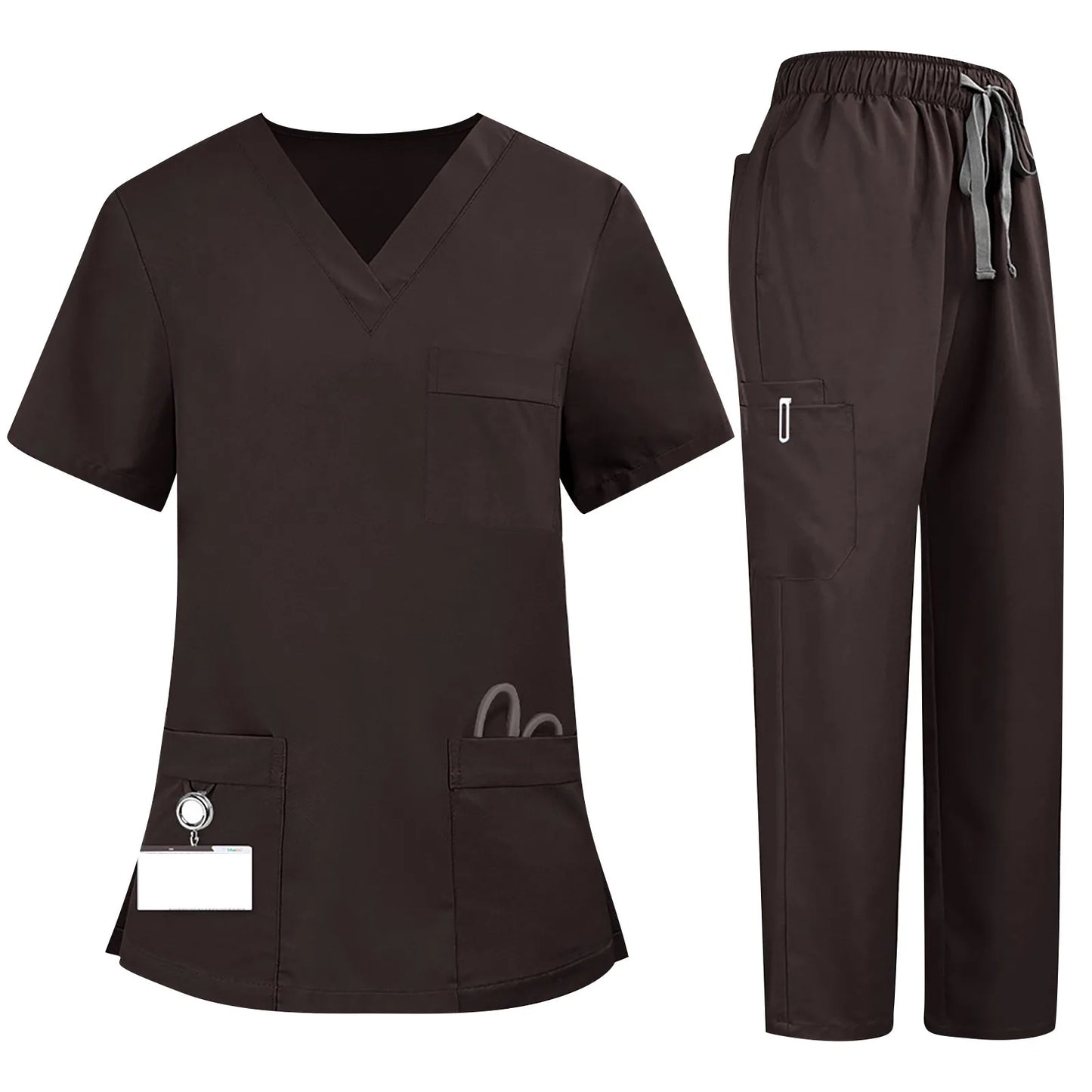 Women's Plus Size Comfort Scrub Set