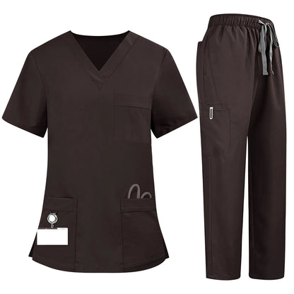 Women's Plus Size Comfort Scrub Set