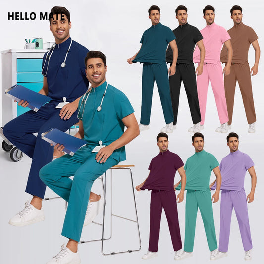Professional Unisex Stretch Scrub Set