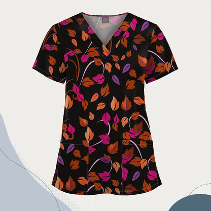 VIAOLI Unisex V-Neck Professional Scrub Top