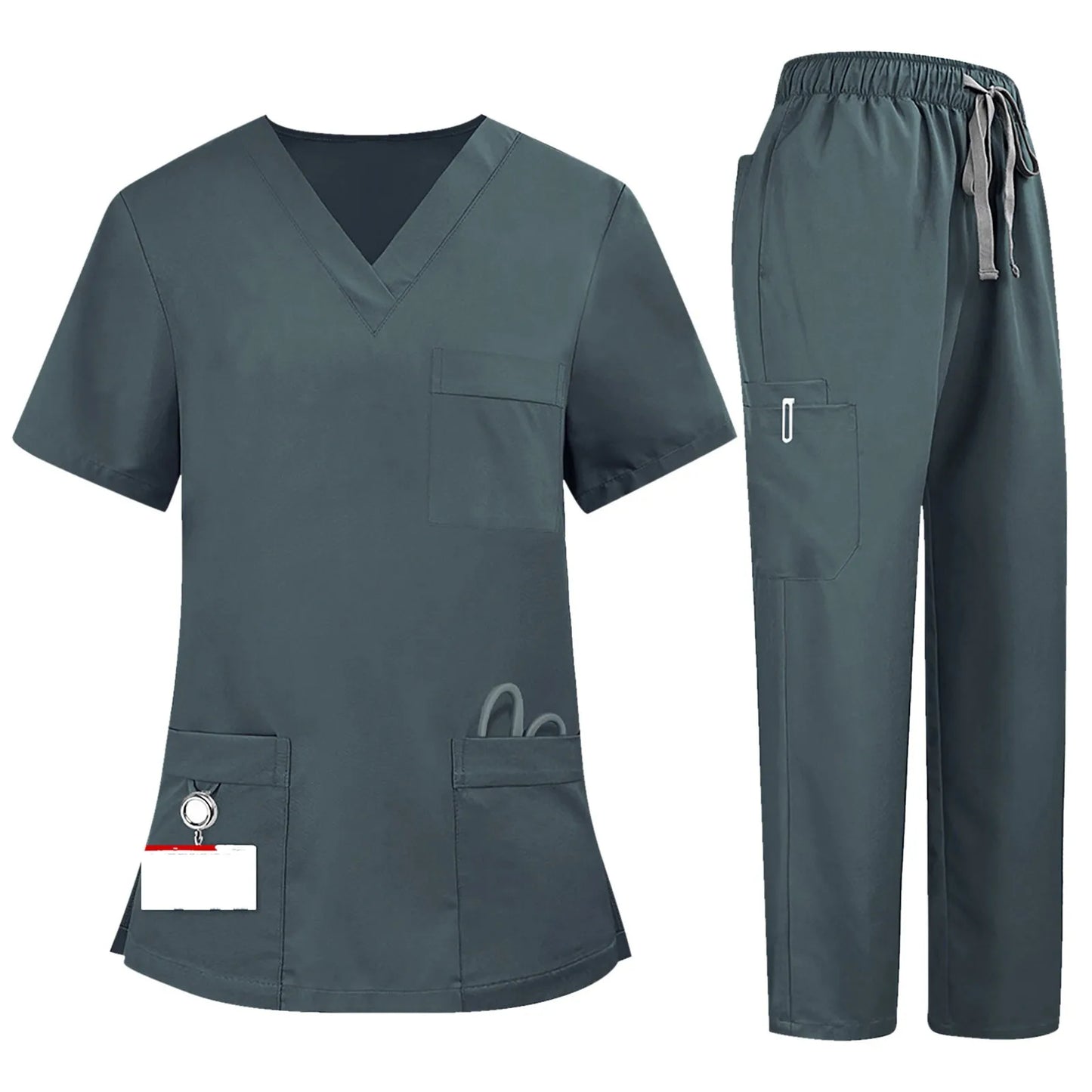Women's Plus Size Comfort Scrub Set