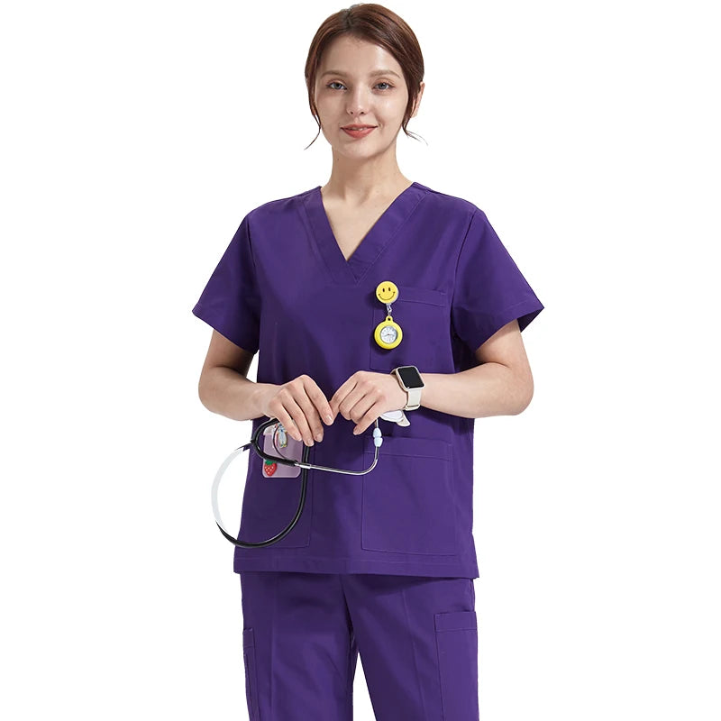 Classic Unisex V-Neck Scrub Set