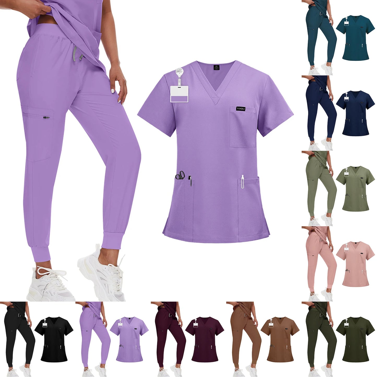 Unisex Elite Wrinkle-Resistant Scrub Set