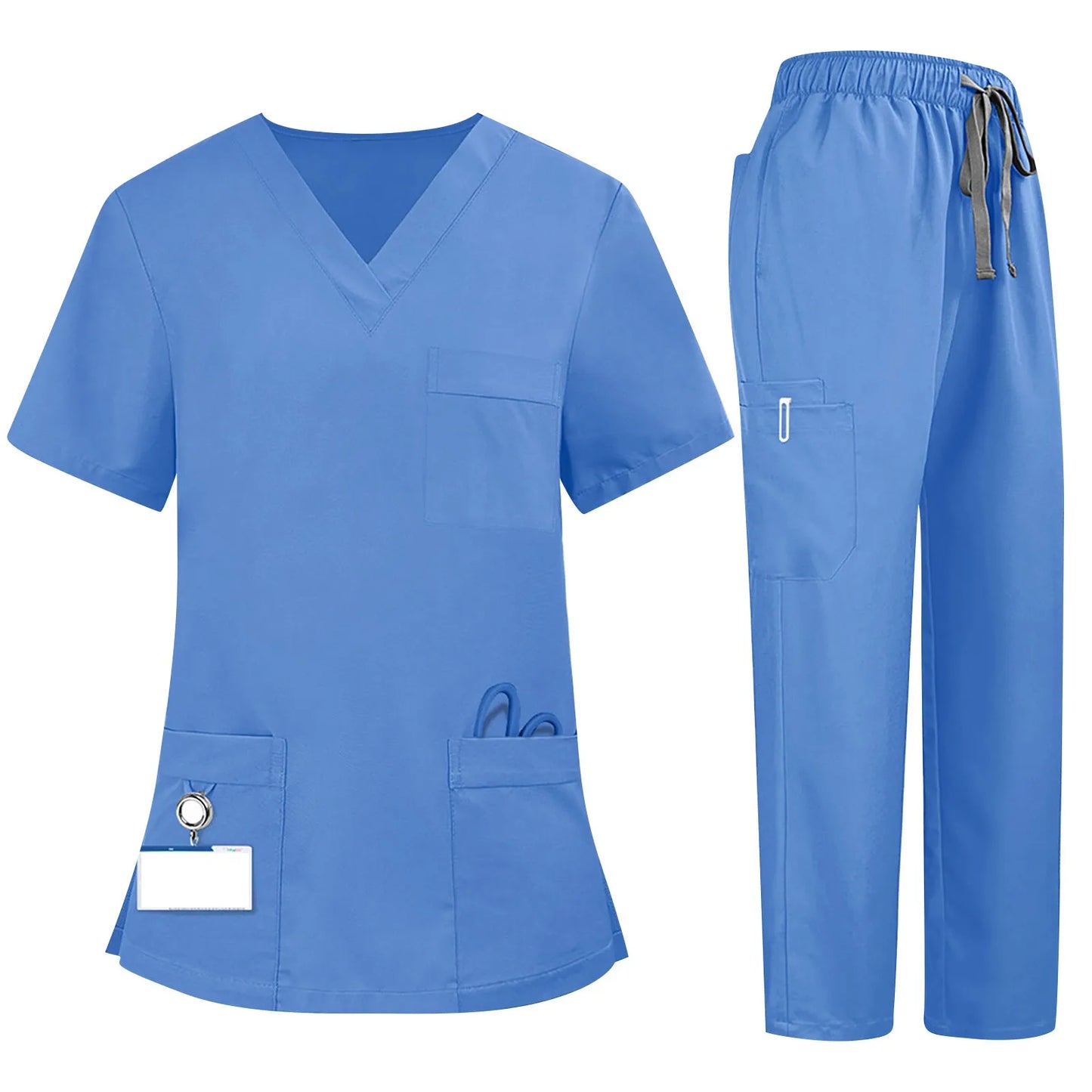 Women's Plus Size Comfort Scrub Set