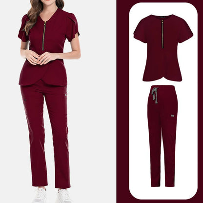 Women's Comfortable Casual V-Neck Scrub Set