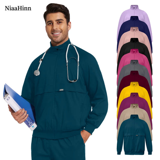 NiaaHinn Unisex Long Sleeve Scrubs Jacket