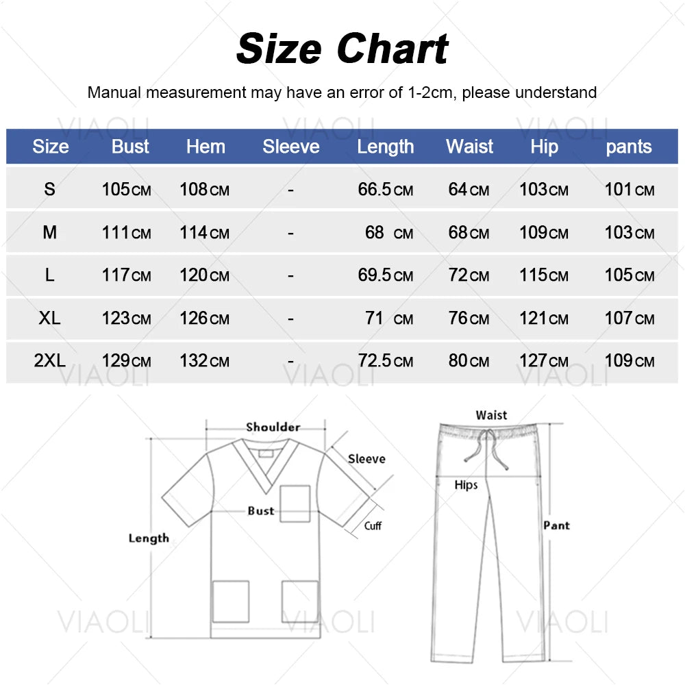 VIAOLI Unisex Jogger Scrub Set