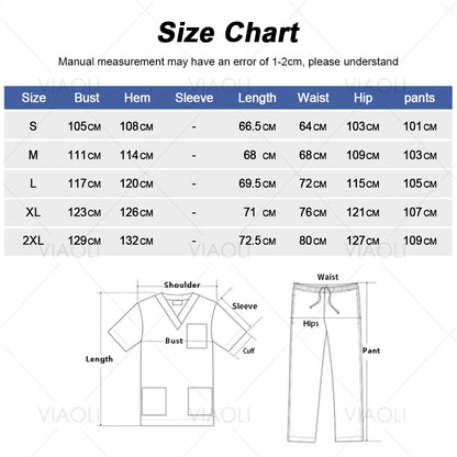 VIAOLI Unisex Jogger Scrub Set