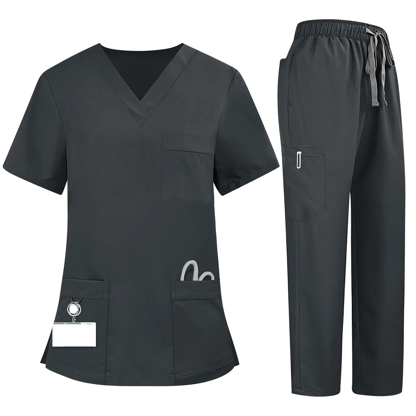 Women's Plus Size Comfort Scrub Set