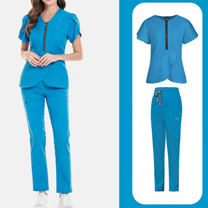 Women's Comfortable Casual V-Neck Scrub Set