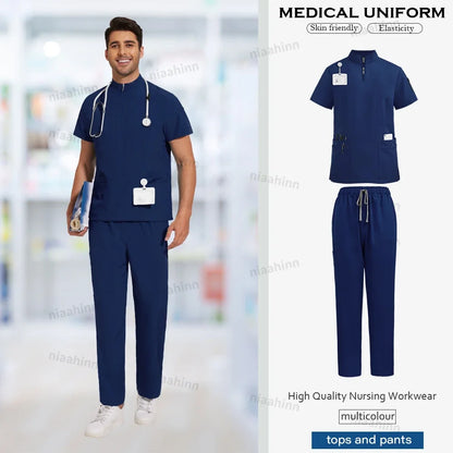Men's Multi-Functional V-Neck Scrub Set