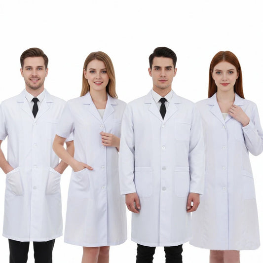 Unisex Professional White Lab Coat
