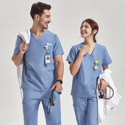 Classic Unisex V-Neck Scrub Set