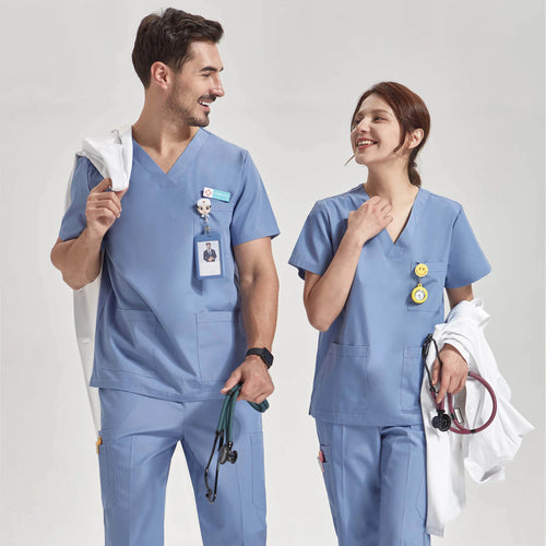 Classic Unisex V-Neck Scrub Set