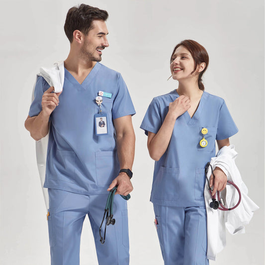 Classic Unisex V-Neck Scrub Set