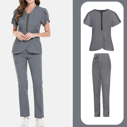 Women's Comfortable Casual V-Neck Scrub Set
