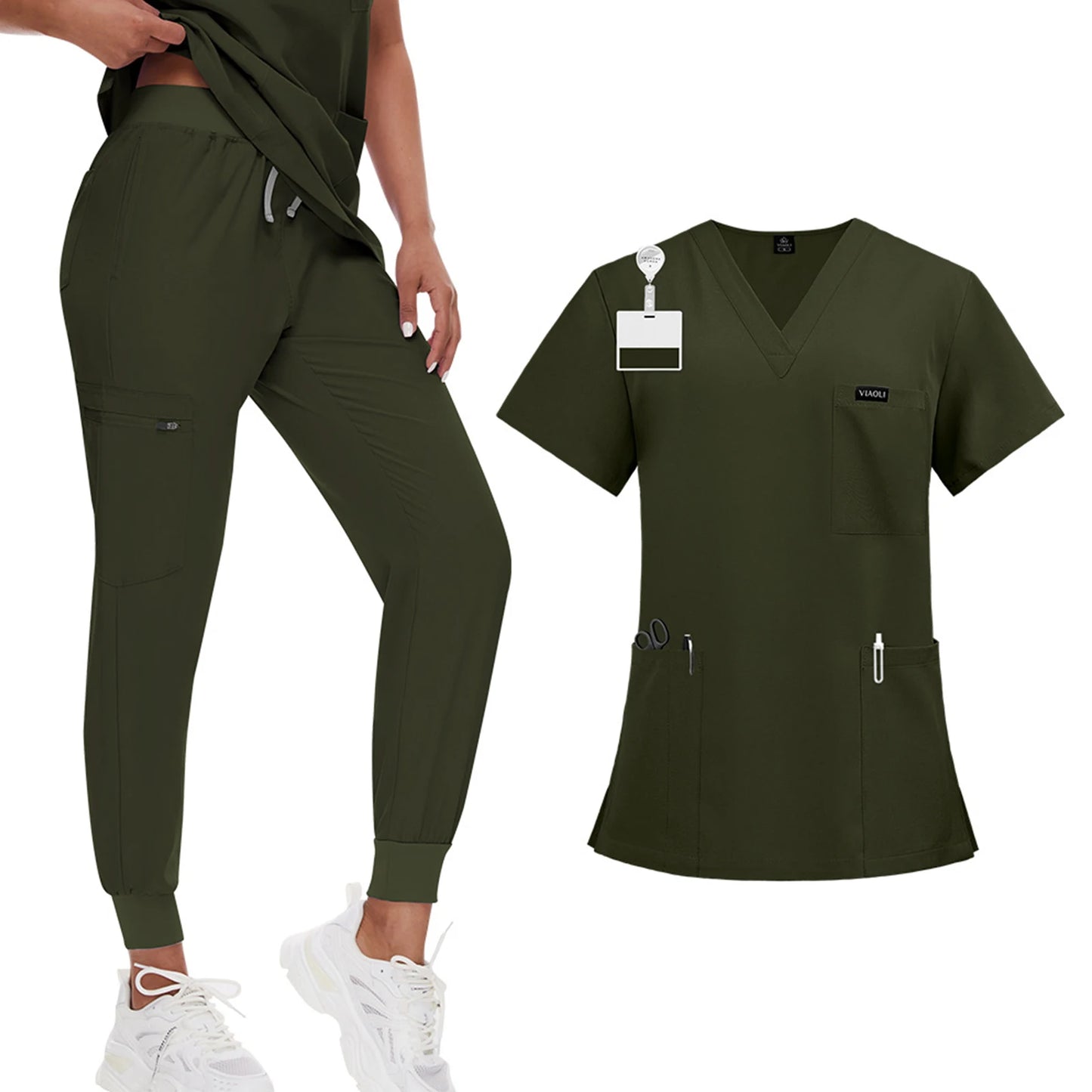 Unisex Elite Wrinkle-Resistant Scrub Set