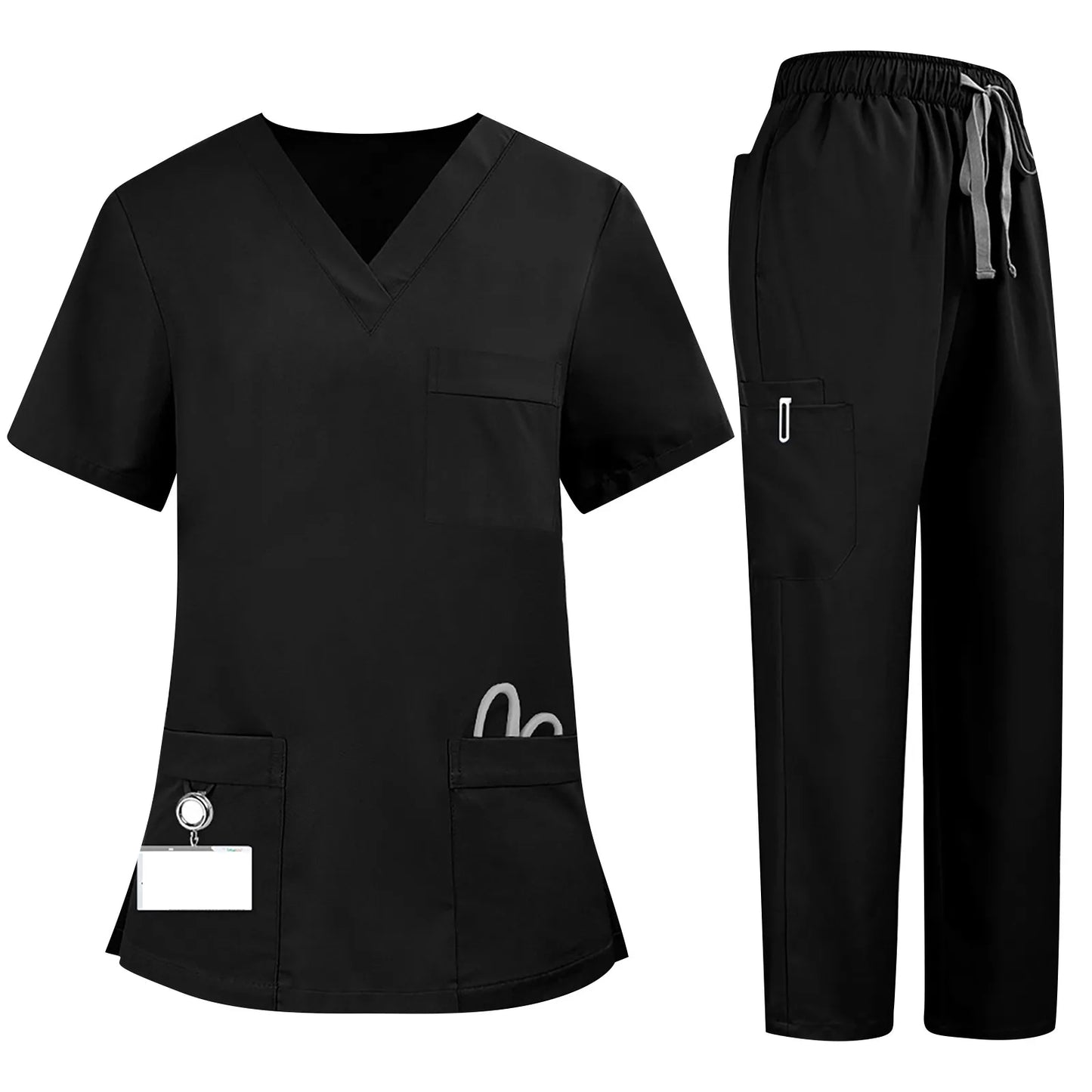 Women's Plus Size Comfort Scrub Set