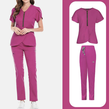Women's Comfortable Casual V-Neck Scrub Set