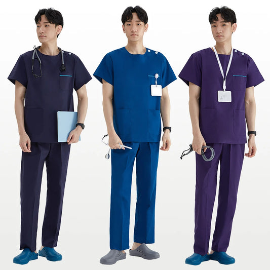 Men's Crew-Neck Medical Scrub Set 106