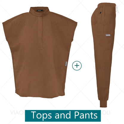 VIAOLI Unisex Jogger Scrub Set