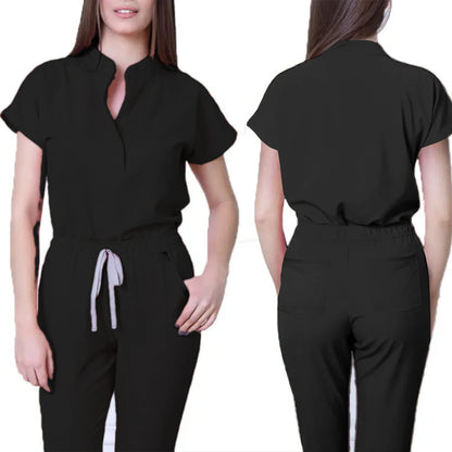 Women's Comfortable Loose V-Neck Scrub Set