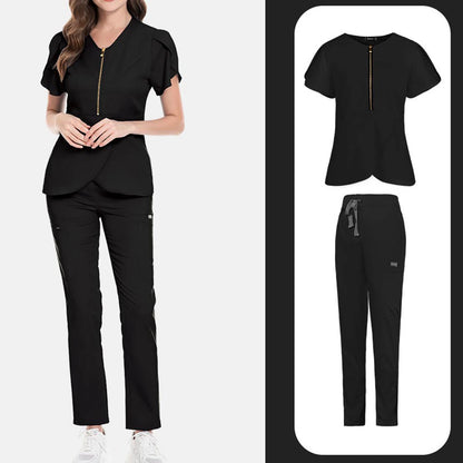 Women's Comfortable Casual V-Neck Scrub Set